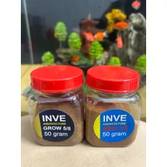 COMBO 2 Lọ Cám Thái Cho Cá Cảnh INVE 3/5 & 5/8 Hũ 50g, Thức Ăn Giúp Cá Lớn Nhanh, Không Gây Đục Nước