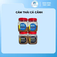 COMBO 2 Lọ Cám Thái Cho Cá Cảnh INVE 3/5 & 5/8 Hũ 50g, Thức Ăn Giúp Cá Lớn Nhanh, Không Gây Đục Nước