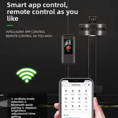 Đèn Lon Bể Cá HBPRO APP-70W - Công Suất 70W Siêu Sáng, 11 Chế Độ Màu, Điều Khiển Bằng App Điện Thoại