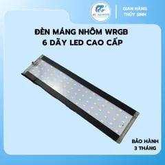 Đèn Máng Nhôm Bể Cá WRGB Cao Cấp - 6 Hàng Bóng Sáng Trắng - Đỏ Cá Không Đỏ Nước - Bền Đẹp