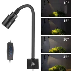 Đèn Rọi Mini 3W Cho Bể Cá Để Bàn, Chỉnh Tiêu Cự, 3 Chế Độ Màu, Đèn Kẹp Nhỏ Gọn, Ánh Sáng Tập Trung