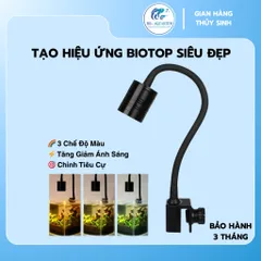 Đèn Rọi Mini 3W Cho Bể Cá Để Bàn, Chỉnh Tiêu Cự, 3 Chế Độ Màu, Đèn Kẹp Nhỏ Gọn, Ánh Sáng Tập Trung