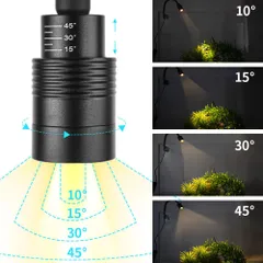 Đèn Rọi Mini 3W Cho Bể Cá Để Bàn, Chỉnh Tiêu Cự, 3 Chế Độ Màu, Đèn Kẹp Nhỏ Gọn, Ánh Sáng Tập Trung