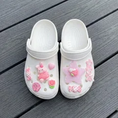 [Màu Trắng] Dép Sục Quai Hậu Classic xinh xắn, dễ thương, đế cao 3 cm tặng kèm charm