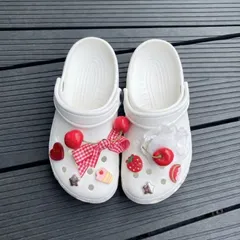[Màu Trắng] Dép Sục Quai Hậu Classic xinh xắn, dễ thương, đế cao 3 cm tặng kèm charm