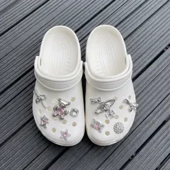 [Màu Trắng] Dép Sục Quai Hậu Classic xinh xắn, dễ thương, đế cao 3 cm tặng kèm charm