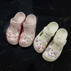 TẶNG KÈM CHARM NGẪU NHIÊN - Dép sục búp bê siêu êm, bền nhẹ, không thấm nước mix charm xinh