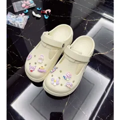 TẶNG KÈM CHARM NGẪU NHIÊN - Dép sục búp bê siêu êm, bền nhẹ, không thấm nước mix charm xinh