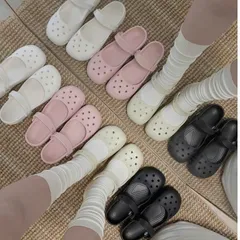 Dép Sục Ballet Nữ Classic tặng kèm Charm Ngẫu Nhiên xinh xắn - tôn dáng - năng động - Chân dầy tăng 1 size