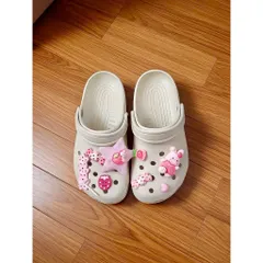 Sục classic 3 cm mix charm thỏ hồng ngộ nghĩnh - đáng yêu