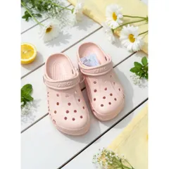KHÔNG KÈM CHARM Dép Sục Quai Hậu Đế Cao 3Cm Chất Liệu EVA Mềm Nhẹ Form Chuẩn Hàng chất lượng cao