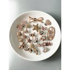 Sẵn nút gắn - Sét 15 Charm Sticker 3D Jibbitz Gắn Dép Siêu Xinh, Dễ Thương