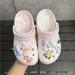 Mẫu mới 2026 - Dép sục loang nữ năng động, cá tính - mix charm ngẫu nhiên