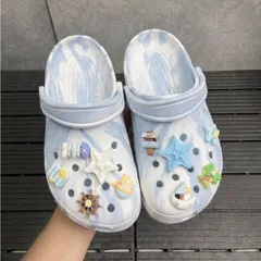 Mẫu mới 2026 - Dép sục loang nữ năng động, cá tính - mix charm ngẫu nhiên