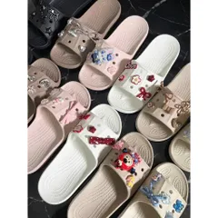 Dép nữ quai ngang đi nhẹ êm, chống trơn trượt - tặng kèm 10 charm ngẫu nhiên