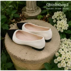Giày búp bê -mũi nhọn -chất bóng-mang êm chân