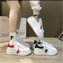 GIÀY NỮ SNEAKER NỮ ĐẾ CAO PHỐI ĐỎ THỜI TRANG 4-5CM