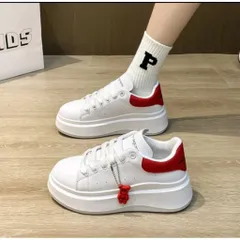 GIÀY NỮ SNEAKER NỮ ĐẾ CAO PHỐI ĐỎ THỜI TRANG 4-5CM