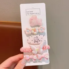 [Kẹp tóc] Set 5 món kẹp tóc + dây buộc tóc cho bé gái dễ thương