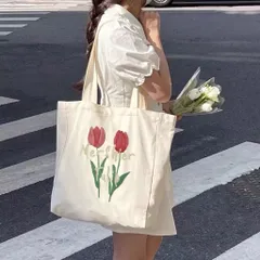 [Túi tote] Túi tote tulip có khoá kéo