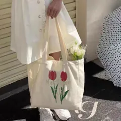[Túi tote] Túi tote tulip có khoá kéo