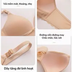 [Hàng Chuẩn QC] Set 3 Áo Lót Bầu Cho Con Bú Thun Tăm Lạnh Mềm Mát Cúc Bấm Tiện Lợi Co Giãn 4 Chiều