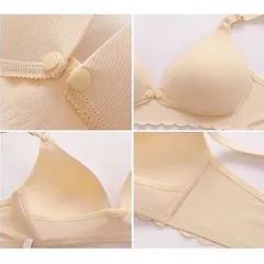 [Hàng Chuẩn QC] Set 3 Áo Lót Bầu Cho Con Bú Thun Tăm Lạnh Mềm Mát Cúc Bấm Tiện Lợi Co Giãn 4 Chiều
