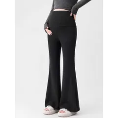 Quần Bầu Ống Loe Co Giãn 4 Chiều, Đáp Bụng Chun Chỉnh Size, Chất Zip Mềm Mướt