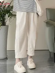 [HOT] Quần Bầu Kaki Bom Thụng Thời Trang Cạp Chun Đáp Bụng Mềm Có Khuy Chỉnh Bigsize