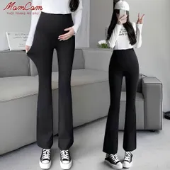 Quần Bầu Ống Loe Vải Umi Lạnh Co Giãn 4 Chiều Dày Dặn Mềm Mát Mặc 4 Mùa Cho Mẹ Bầu U2