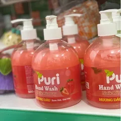 Nước rửa tay Puri Hương Dâu Thơm Mát Khử Mùi dạng chai