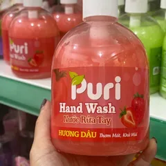 Nước rửa tay Puri Hương Dâu Thơm Mát Khử Mùi dạng chai
