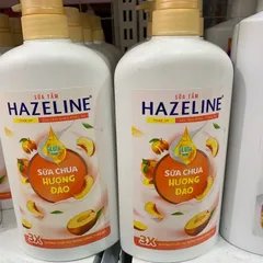 Sữa Tắm Dưỡng Trắng Da Hazeline sữa chua hương đào 670gr (Chai)