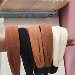Bờm tóc rộng nữ màu trơn kiểu trơn, mẫu cổ điển