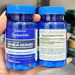 [Mẫu Mới nắp vặn] Viên uống Puritan's Pride D-H 50 mg |100 viên| Tổng hợp/Điều hòa & Cân bằng nội tiết tố & Làm chậm quá trình lão hóa [SP Chuẩn Mỹ không tem]