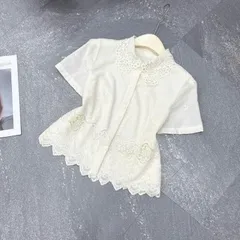 Áo sơ mi thô cổ ren dáng croptop siêu xinh, chất thô boi mềm mát siêu đẹp, áo T-Hoa - May0915
