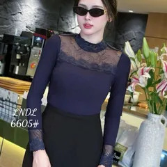 LNDL Áo giữ nhiệt LNDL 6605# phối ren siêu xinh họa tiết ren tinh tế ấm áp và phong cách cho nhiều dịp - May0915