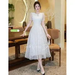 Váy ren sao nhí dáng dài tiếu thư - May0915