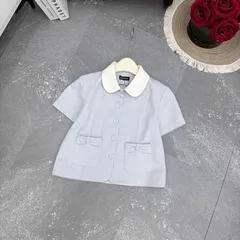 Áo sơ mi cộc tay phối cổ sen 2 túi trước thời trang, form áo croptop dễ mặc - May0915