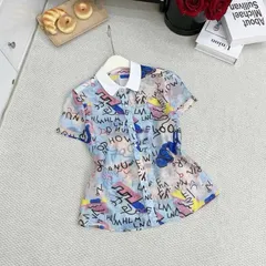 Áo sơ mi hoạ tiết LD phối cổ sen trẻ trung thanh lịch - May0915