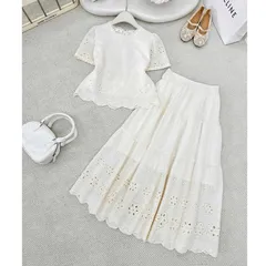 Sét váy thô boi cổ ngọc xinh xắn, chất thô mềm siêu mát, sét váy mặc nhóm cực xinh - May0915