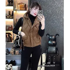 Áo phao gile có mũ bo gấu trẻ trung HLe - May0915