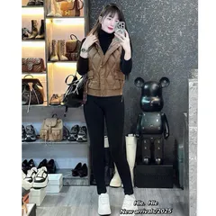 Áo phao gile có mũ bo gấu trẻ trung HLe - May0915