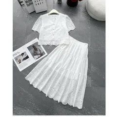 Sét váy thô boi cổ tim cúc bọc cực xinh, sét mặc nhóm, sét váy đi biển thời trang - May0915