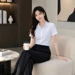 Áo sơ mi trắng quốc dân dễ mặc dễ phối đồ, áo trắng HMy - May0915