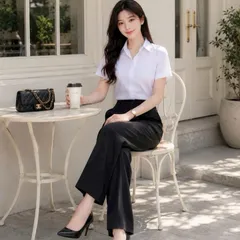 Áo sơ mi trắng quốc dân dễ mặc dễ phối đồ, áo trắng HMy - May0915