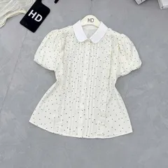 Áo sơmi HD phối cổ sen xinh xắn, tay bồng trẻ trung - May0915