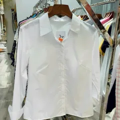 Áo sơ mi trắng dài tay, sơ mi trắng công sở kiểu dáng basic dễ mặc - May0915