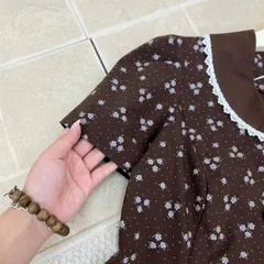 Áo sơ mi ký giả cổ sen hoa nhí siêu xinh, form áo vừa dễ mặc dễ mix đồ - May0915