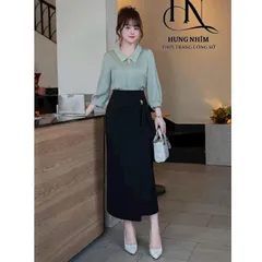Áo sơ mi tay lỡ cổ bẻ - Thiết kế thanh lịch, phong cách hiện đại - May0915